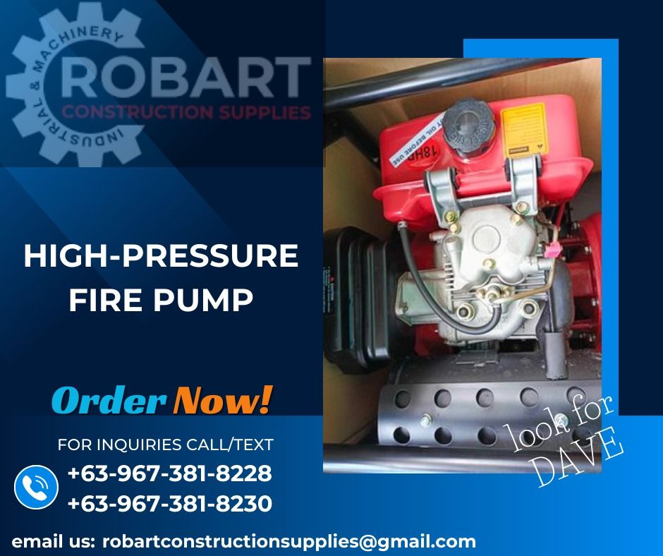 HIGH PRESSURE FIRE PUMP (Category: Construction Tools & Equipment) located in Caloocan City. Submitted by gabo. (Listing ID 1303669354, Image 1). Description: SALE❗ ❗ ❗ SALE❗ ❗ ❗ SALE❗ ❗ ❗ HI PRESSURE FIRE PUMP 3'' X 3'' 18HP model: CP30B brand: PROMAX LOOK FOR: Dave T. Cariño 0 9 6 7 3 8 1 8 2 2 8 / 0 9 6 7 3 8 1 8 2 3 0 7 7 4 6-6 1 4 8 / 7 0 0 2- 2 8 7 2 / 8 6 3 6-3 0 0 5 𝑹𝑶𝑩𝑨𝑹𝑻 𝑪𝑶𝑵𝑺𝑻𝑹𝑼𝑪𝑻𝑰𝑶𝑵 𝑺𝑼𝑷𝑷𝑳𝑰𝑬𝑺 📍S&L BUILDING, 1S