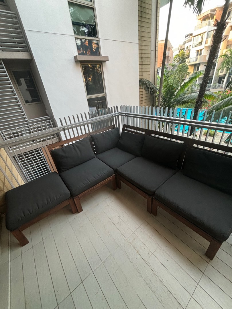 Ikea outdoor chairs with cushions solid wook, Furniture Home