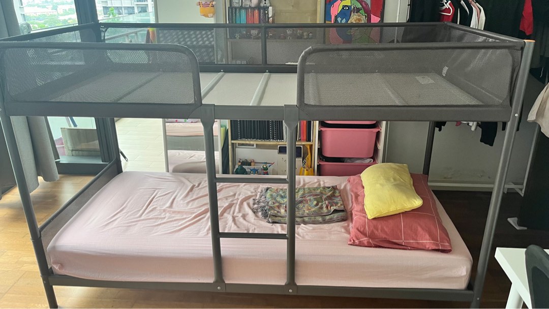 IKEA Tuffing Bunk bed frame (with mattress), Furniture & Home Living