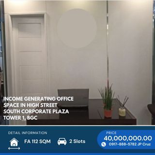 Income Generating Office Space in High Street South Corporate Plaza Tower 1, BGC