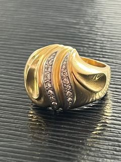 Japan Solid Gold K18 Diamond Ring