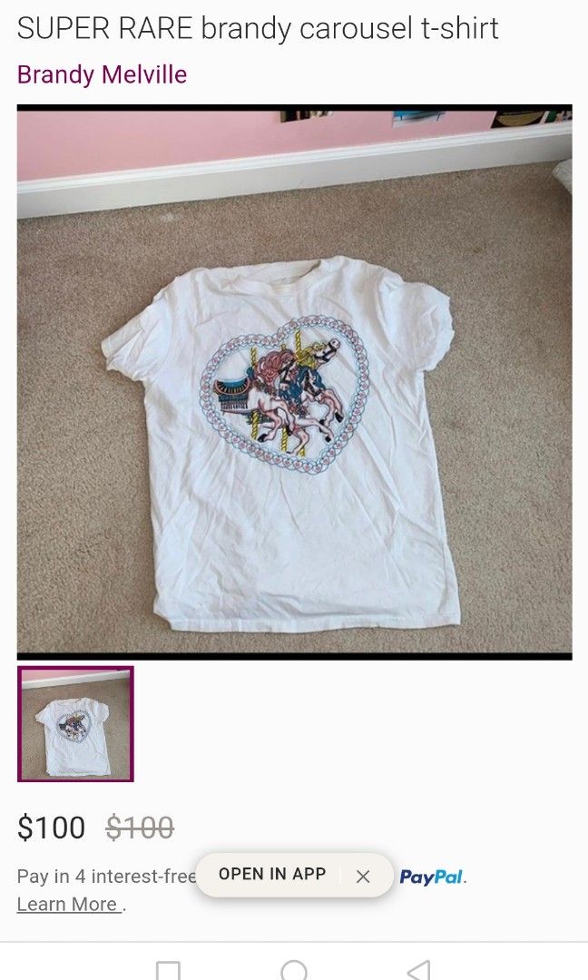John Galt Brandy Melville California Carousel Shirt Rare Women s Fashion Tops Shirts on Carousell