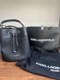 Karl Lagerfeld Black Bucket Bag