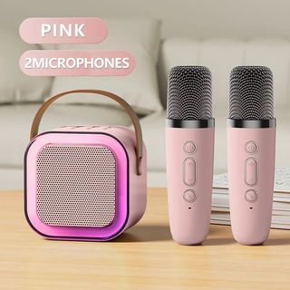 Kids baby adult pink bluetooth rechargeable portable microphone speaker travel karaoke