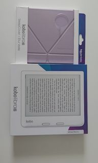 Kobo Libra 2 (32GB, White) + Kobo Libra 2 Sleep Cover (Lavender) set