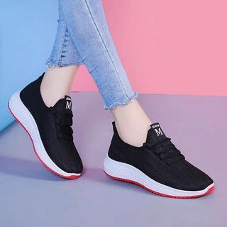 Korean Black Rubber Shoes for Women Size 38 (Soft, Breathable & Lightweight)