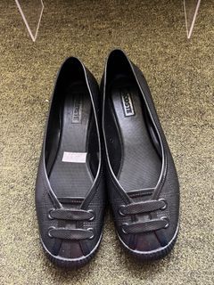Lacoste Black Jelly Flat Shoes sz 37