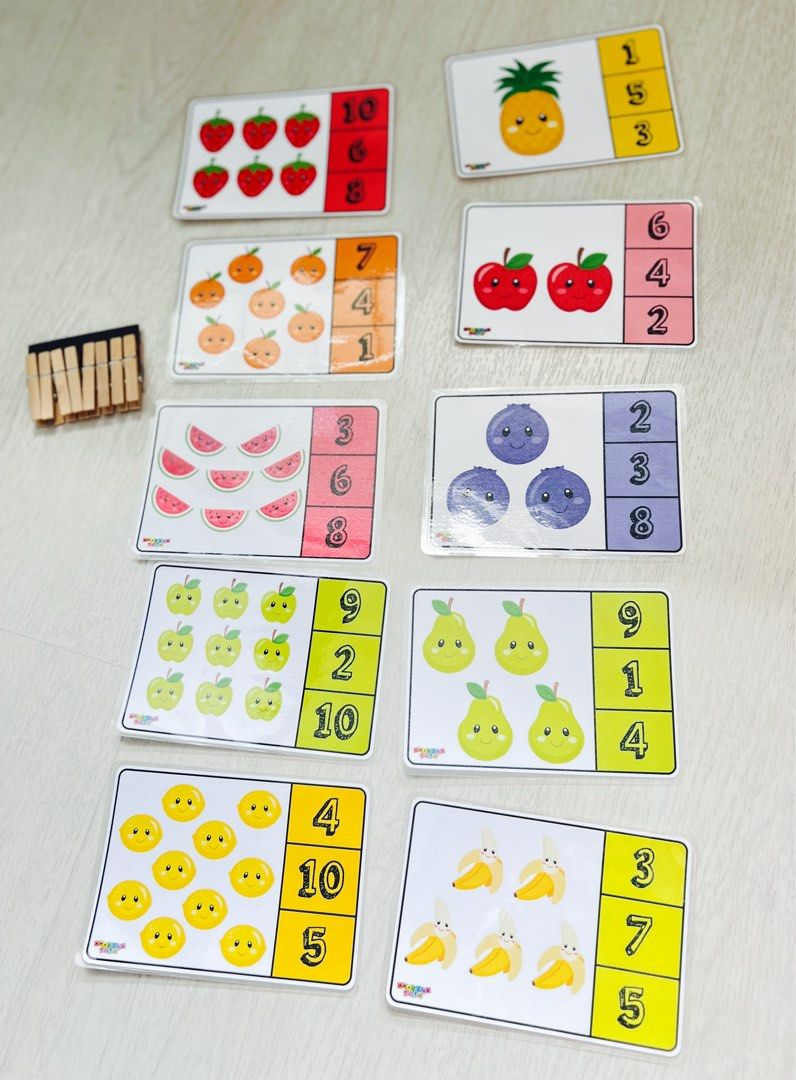Laminated card counting number Finger puppets animals Alphabet cards ...