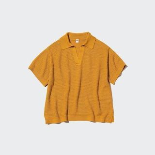 LF: Uniqlo linen blend short sleeve polo sweater
