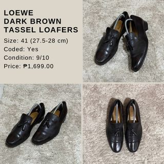 Loewe Dark Brown Tassel Loafers