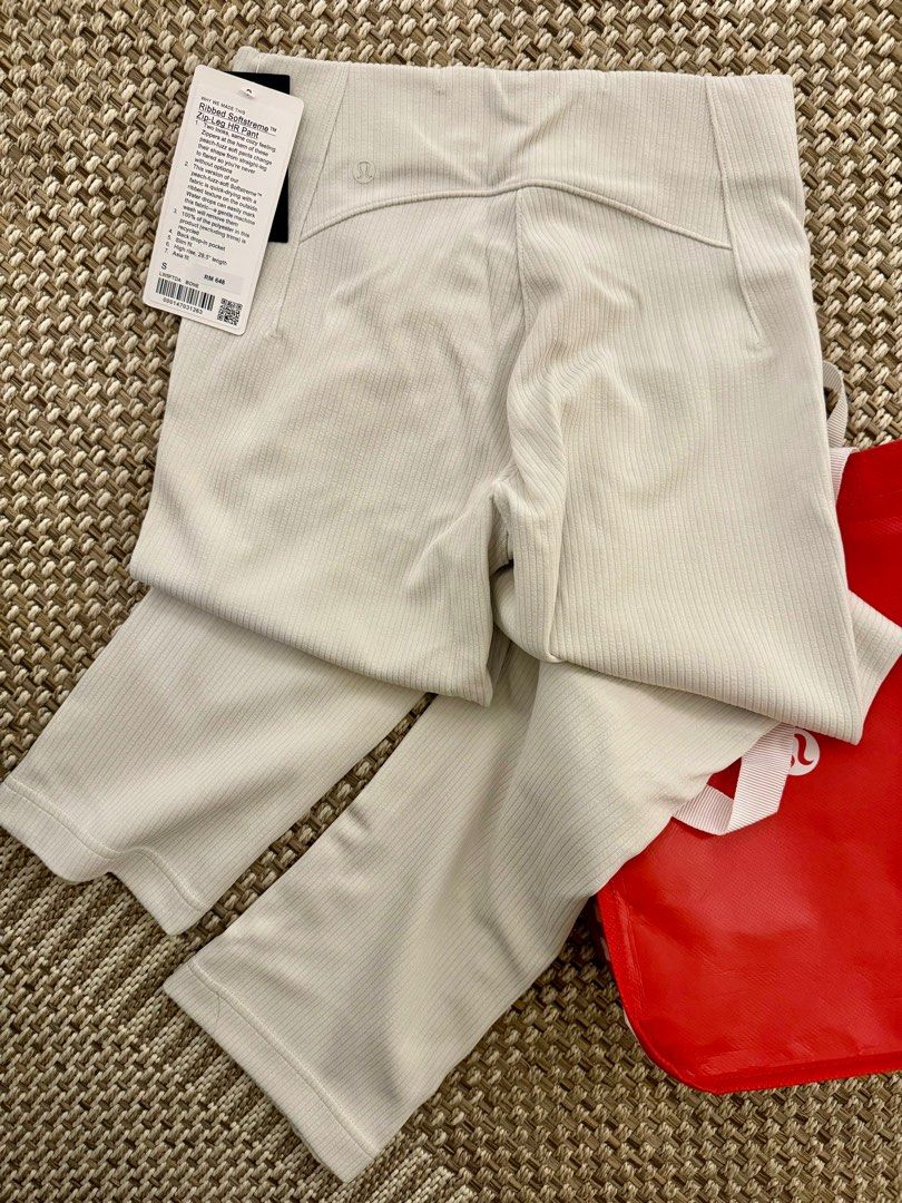 Lululemon Ribbed Softstreme Zip Leg HR Pant, Women's Fashion, Activewear on  Carousell