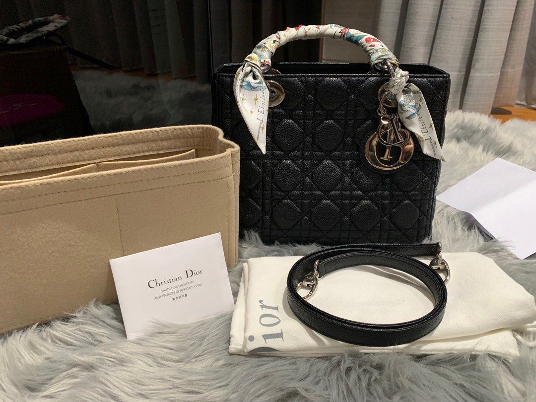 Medium Lady Dior in Black Caviar Luxury Bags Wallets on Carousell