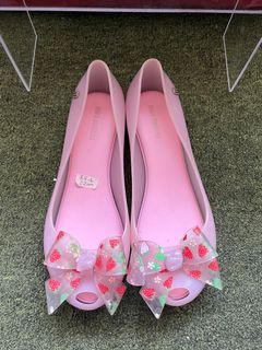 Mini Melissa Jelly Pink Flat Shoes sz 5.5-6
