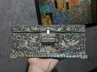 Mother of Pearl Wooden Jewelry Box