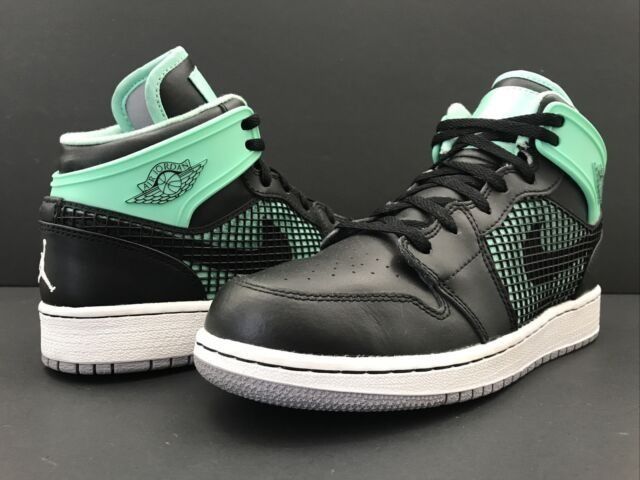 Nike Air Jordan 1 Retro sneakers flight 89 Green glow mid US10 AJ Tiffany blue Carousell