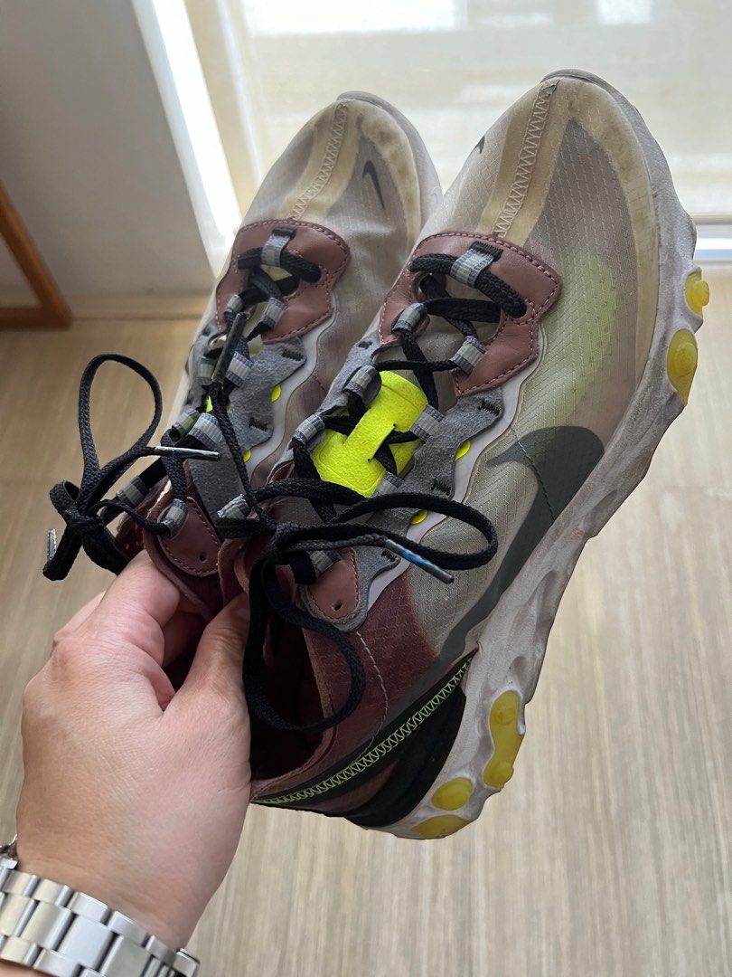 Nike React Element (Category: Sneakers) located in Makati City. Submitted by sunfish7 (Listing ID 1303650671, Image 1). Description: Hardly used Nile React Element. Fits a Women’s US 7. Rfs: decluttering Strictly for pick up only. Rider booking and payment c/o buyer. Pick up in Salcedo Village, Makati.