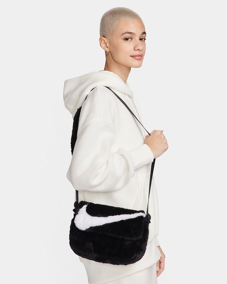 Nike Sportswear Futura 365 Faux Fur Cross Body Bag 1L Women s Fashion Bags Wallets Cross body Bags on Carousell