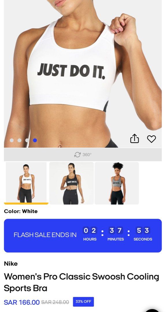 Nike Victory Just Do it Racerback Sports Bra Size M Women s Fashion Activewear on Carousell