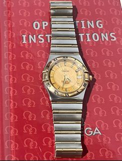 Omega Constellation Mens 18k Yellow Gold on Steel
