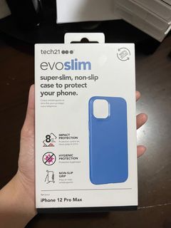 Original Tech21 EvoSlim Case Blue for iPhone 12 Pro Max