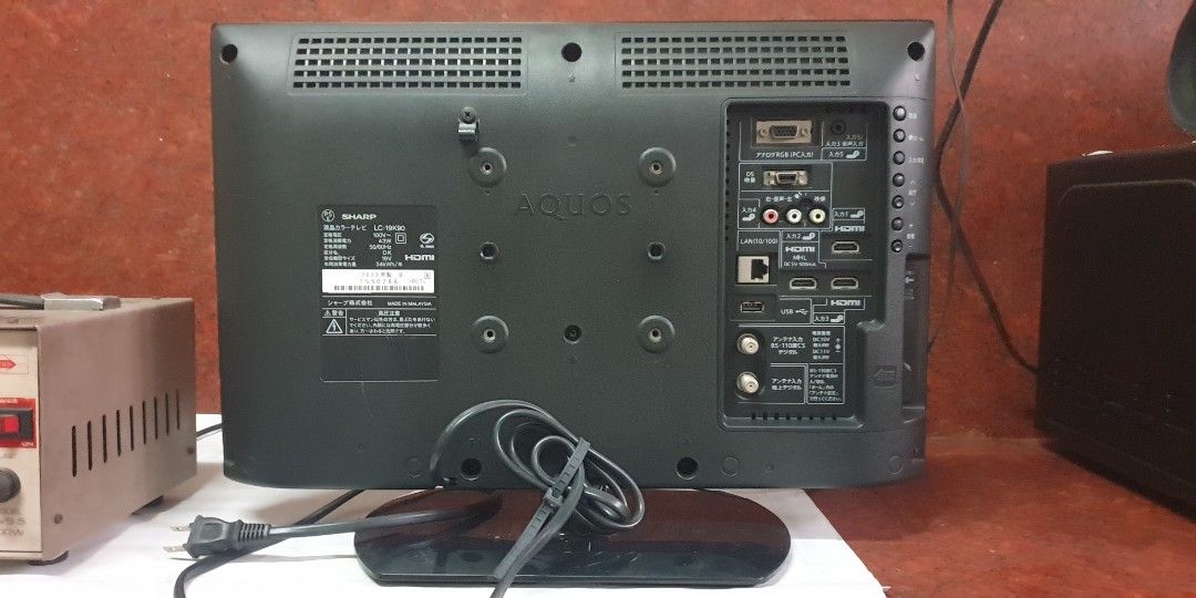 Sharp Aquos Led TV (Category: TV) located in Manila. Submitted by zandre615 (Listing ID 1303625069, Image 1). Description: Sharp Aquos led tv for sale Model number LC-19K90 19 inches screen size With 3 hdmi input, rca input, usb port Come with original remote Need aerial anthena to work 100V ac good working condition.
