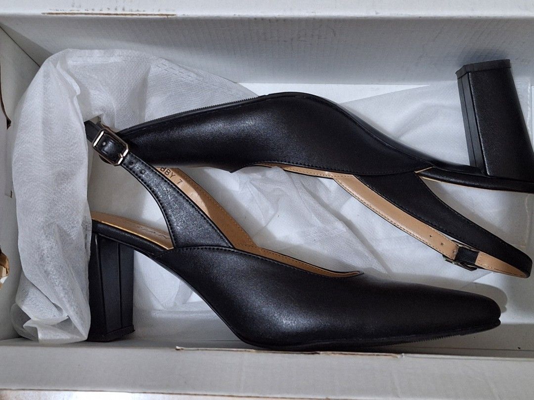 Parisian black shoes heels price shop