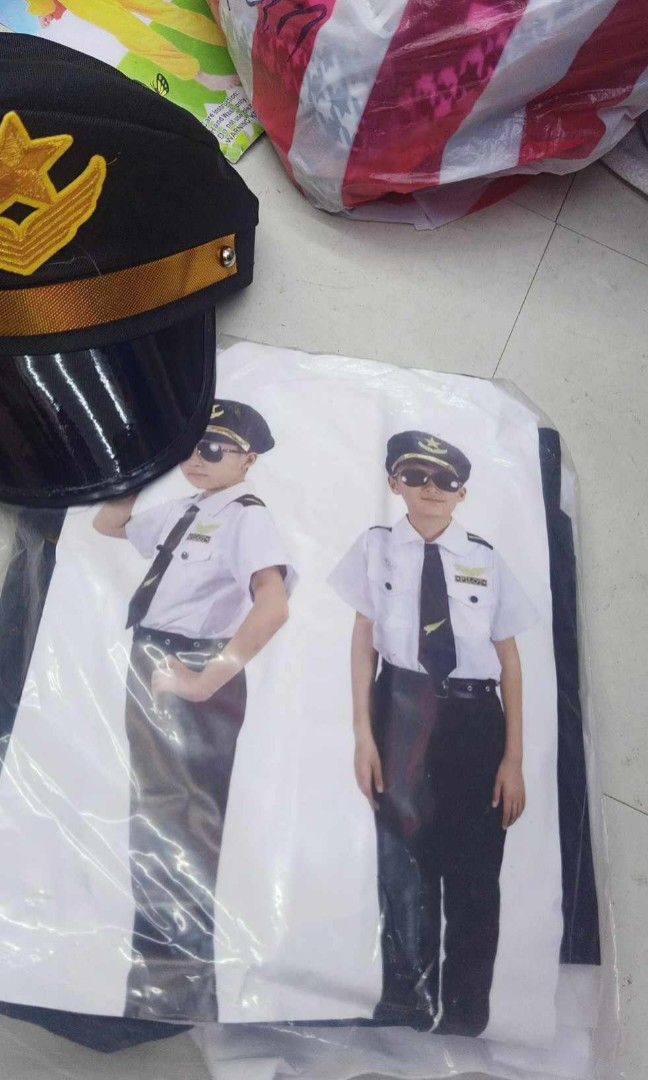 Pilot Career Custome for Kids (Category: Babies & Kids Fashion) located in Manila. Submitted by viashop02 (Listing ID 1303733089, Image 2). Description: Pilot Custome for kids 4-7 yrs old.