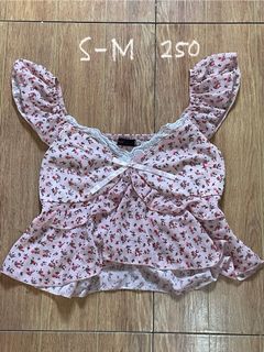 Pink Romwe Coquette Summer Top Soft Girl