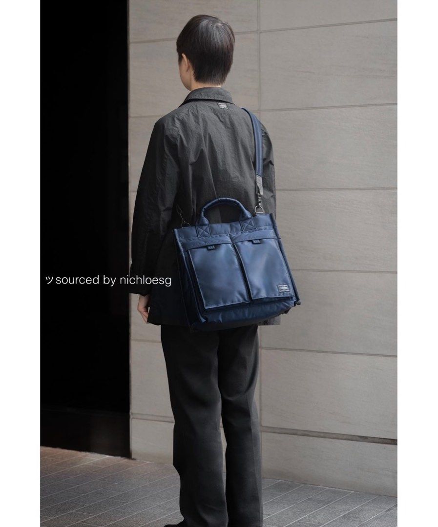 PORTER EXCHANGE TANKER 2WAY VERTICAL TOTE BAG, Men's Fashion
