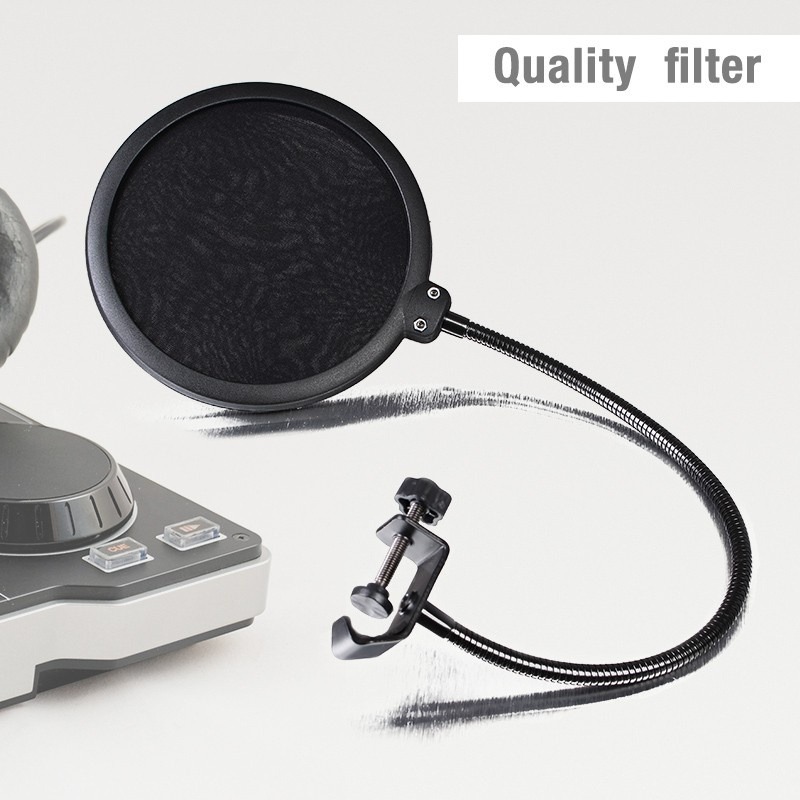 Professional Gooseneck Adjustable Microphone Pop Filter Shield Noice ...
