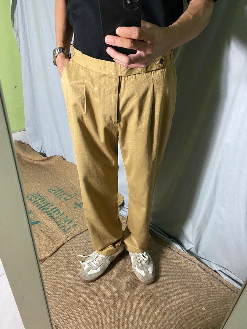 Racoon Trouser Side Gurkha Buckle Khakis 32/34, AUTO KECEE!, Fesyen