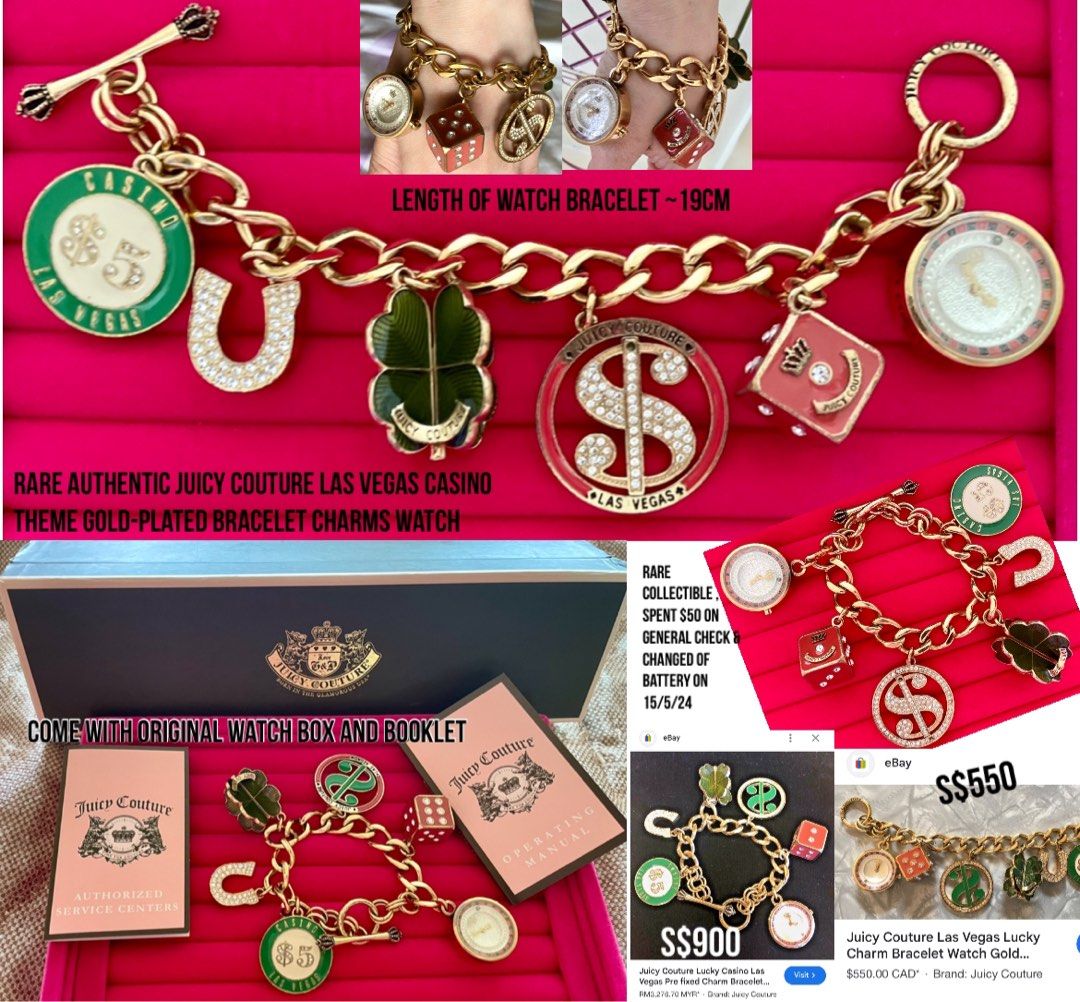 Rare Authentic Juicy couture Las Vegas Casino theme gold  display picture 1