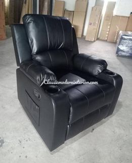 Recliner Chair SALE CM 26 Leather Black