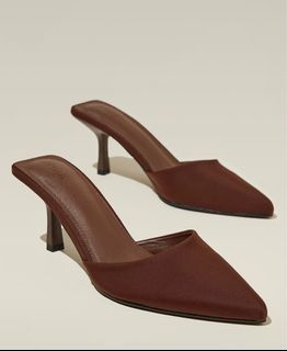 Rubi/Cotton On Mule brown Gia pointed high heels