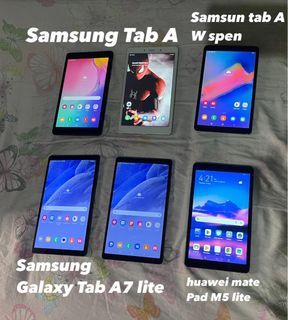 Samsung Galaxy Tablet and huawei mate pad m5 lite