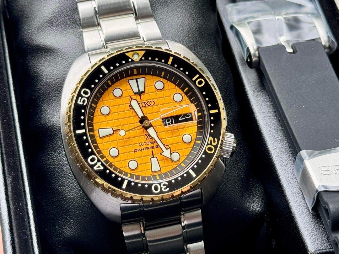 Seiko Prospex Philippine Sunrise King Turtle (Category: Men's Watches) located in Las Pinas. Submitted by bbmono (Listing ID 1303684954, Image 2). Description: Seiko Prospex Limited Edition Philippine Sunrise Turtle SRPH38K1 200m 2021 model Limited edition In great condition Las Piñas area Pm me .