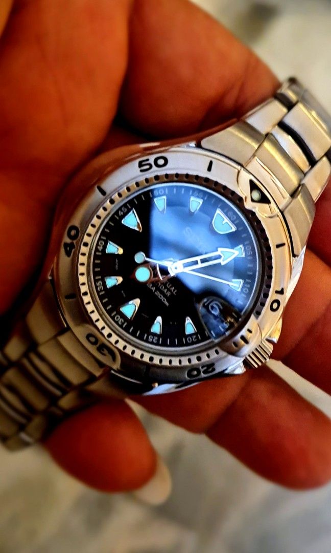 Seiko Scuba 200M Perpetual Calendar High Accuracy Quartz RARE 8F35