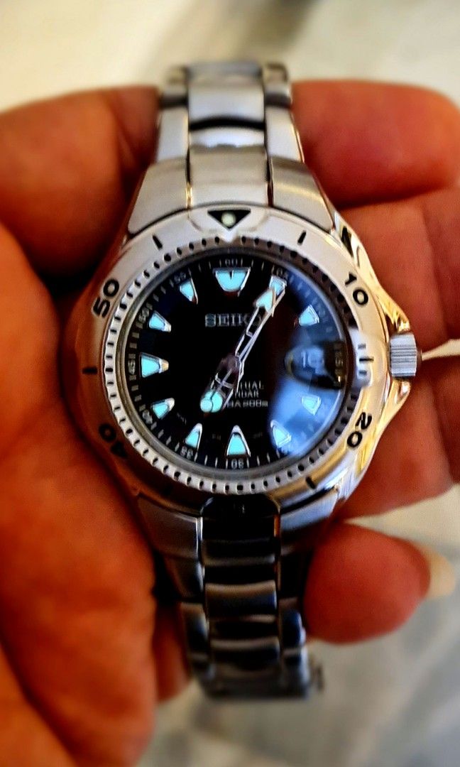 Seiko Scuba 200M Perpetual Calendar High Accuracy Quartz RARE 8F35