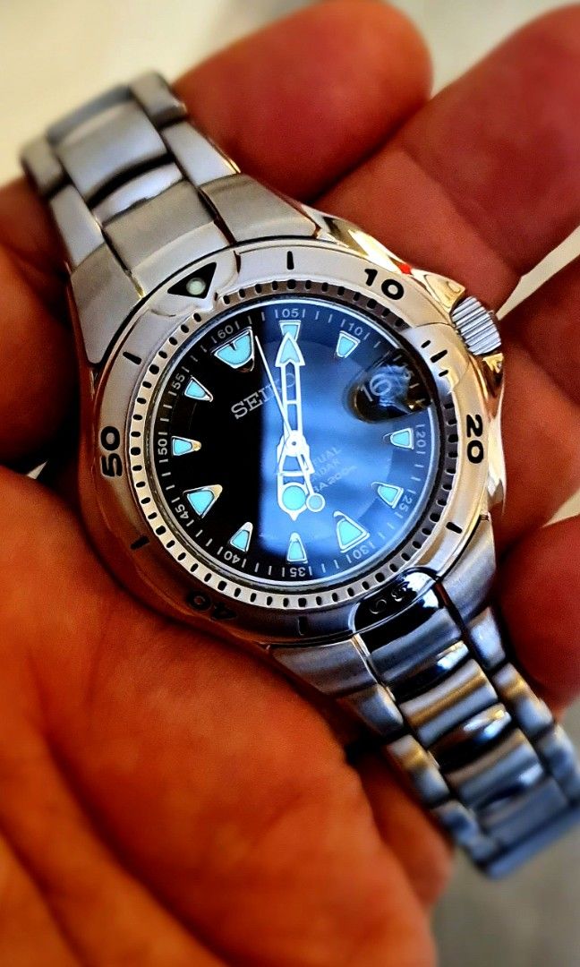 Seiko Scuba 200M Perpetual Calendar High Accuracy Quartz RARE 8F35