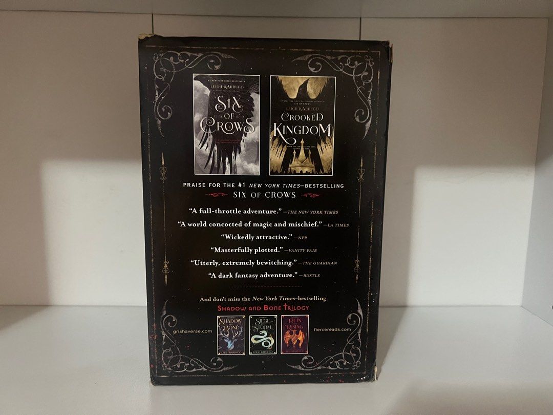 Six of crows duology Hardbound set (Category: Storybooks) located in Iloilo. Submitted by crystal.yukina (Listing ID 1303723739, Image 3). Description: For sale: Six of crows duology by Leigh bardugo Hardbound set Pm for more pics RFS: Decluttering and need funds Shipping/MOD: LBC Express Payment/MOP: Bank transfer (Gotyme) & Gcash.