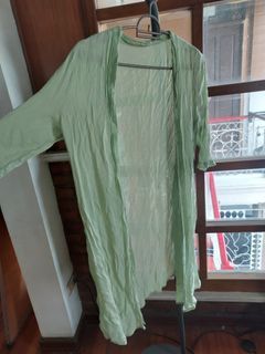 Soft Green Cotton Robe/Cover-Up