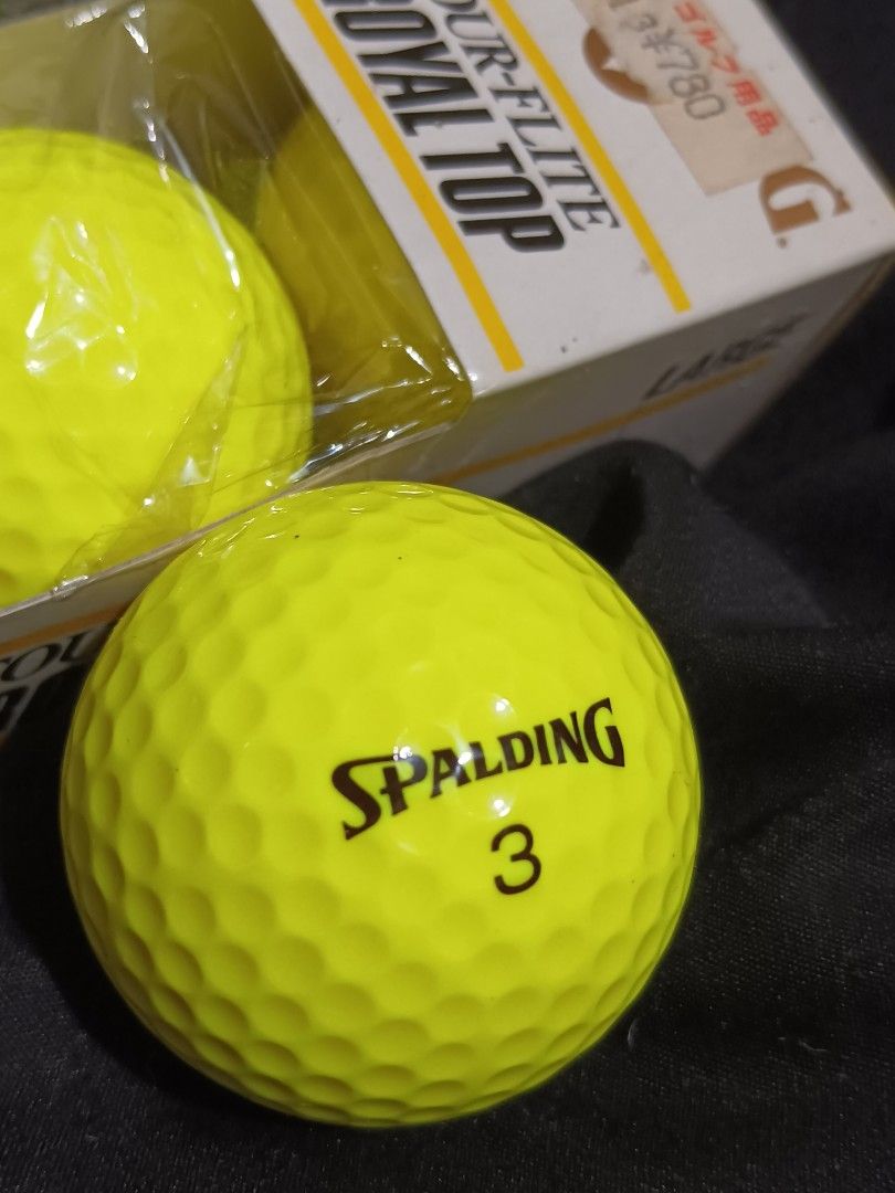 Spalding Golf Ball 3 Pieces (Category: Golf) located in Manila. Submitted by jozoppo (Listing ID 1303688142, Image 2). Description: Damaged packaging but the golf balls themselves are unused. Rfs: Declutter.