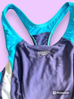 Speedo Girls Tri Color One Piece Racing Swimsuit size S-M