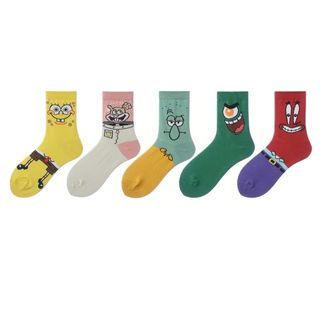 Spongebob Crew Mid Length Iconic Socks