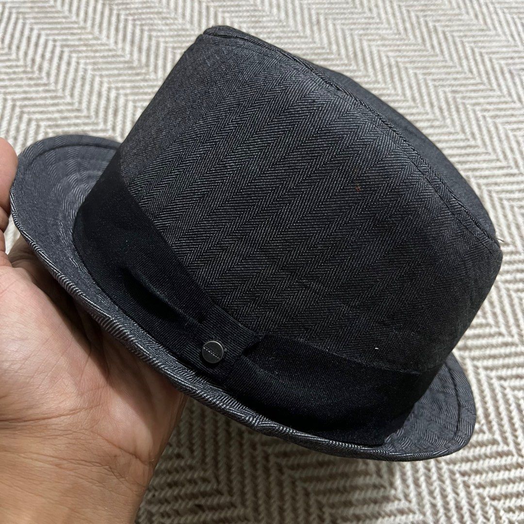 Stetson All American Men s Herringbone Banded Lined Fedora Hat szS M Women s Fashion Watches Accessories Hats Beanies on Carousell