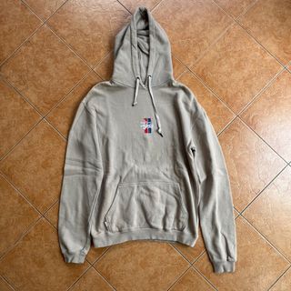 Stussy bar code embroidered hoodie