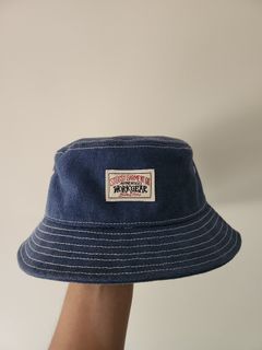 Stussy Workwear Denim Bucket Hat - Blue