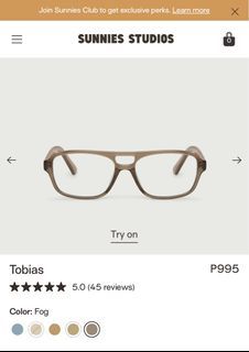 Sunnies Studios Anti-Rad Eyeglasses | Tobias in Fog