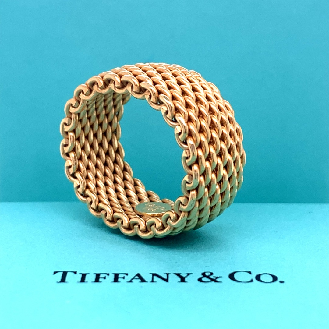 Tiffany Co Somerset Mesh Ring Women s Fashion Jewelry Organisers Rings on Carousell