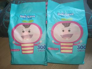Unilove unscented wipes pack of 3